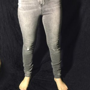 Grey light washed jeans